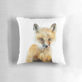 Cozy plush fox-themed pillow for a baby's nursery
