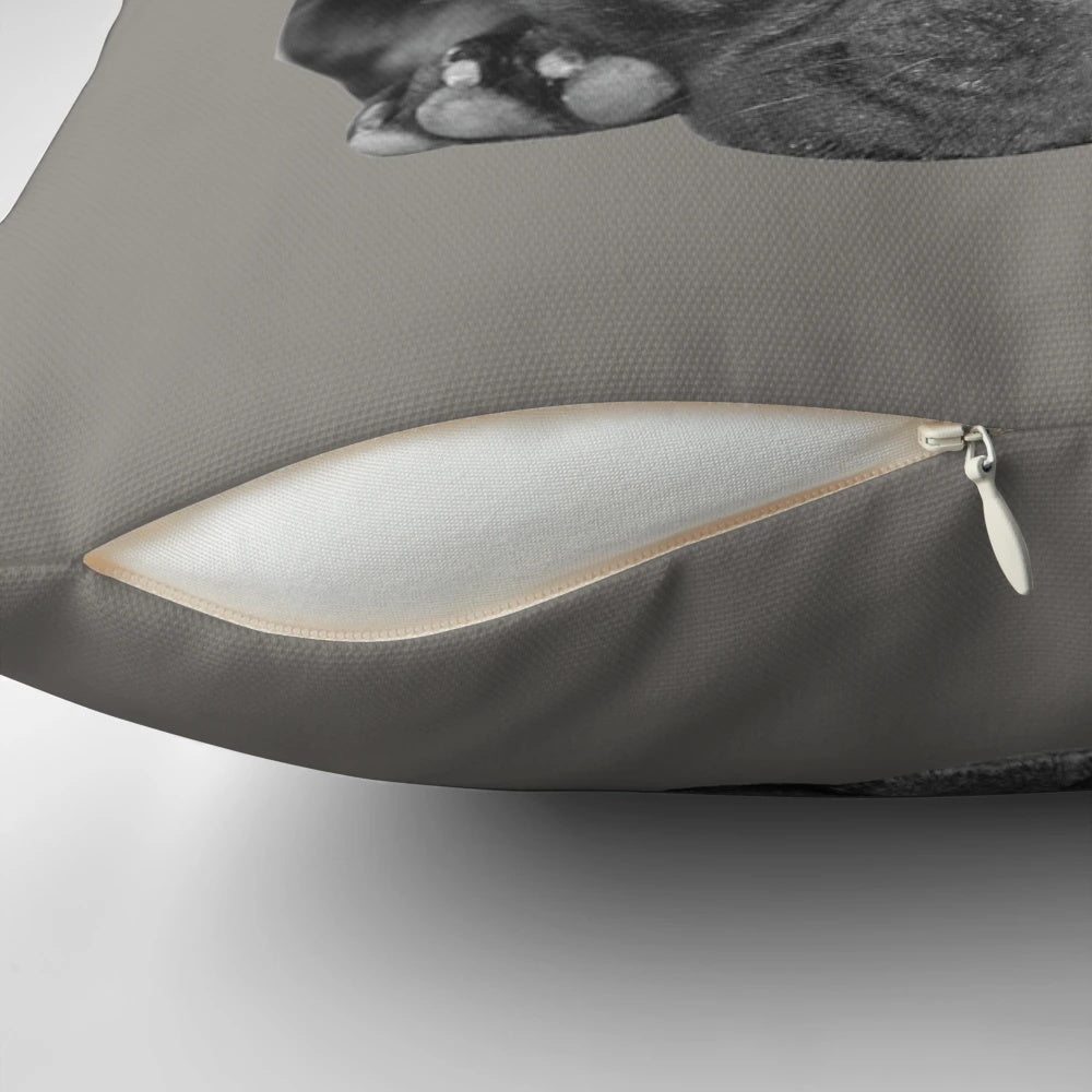 Soft, plush pillow featuring a cute French bulldog design