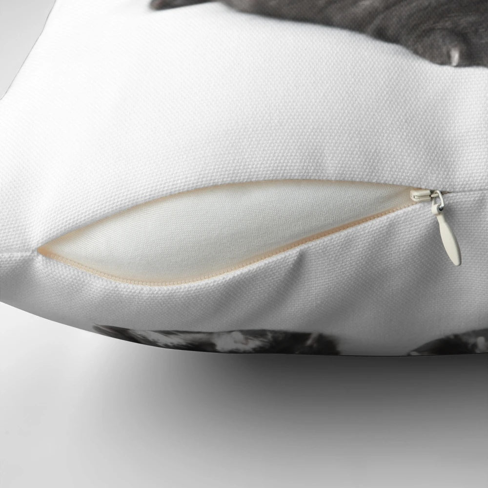 A plush, soft, and cuddly pillow featuring a French bulldog puppy design.