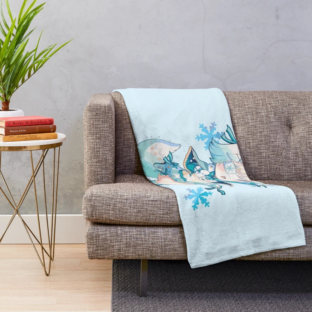 Soft and cuddly Gacha Club Snomallow plush blanket