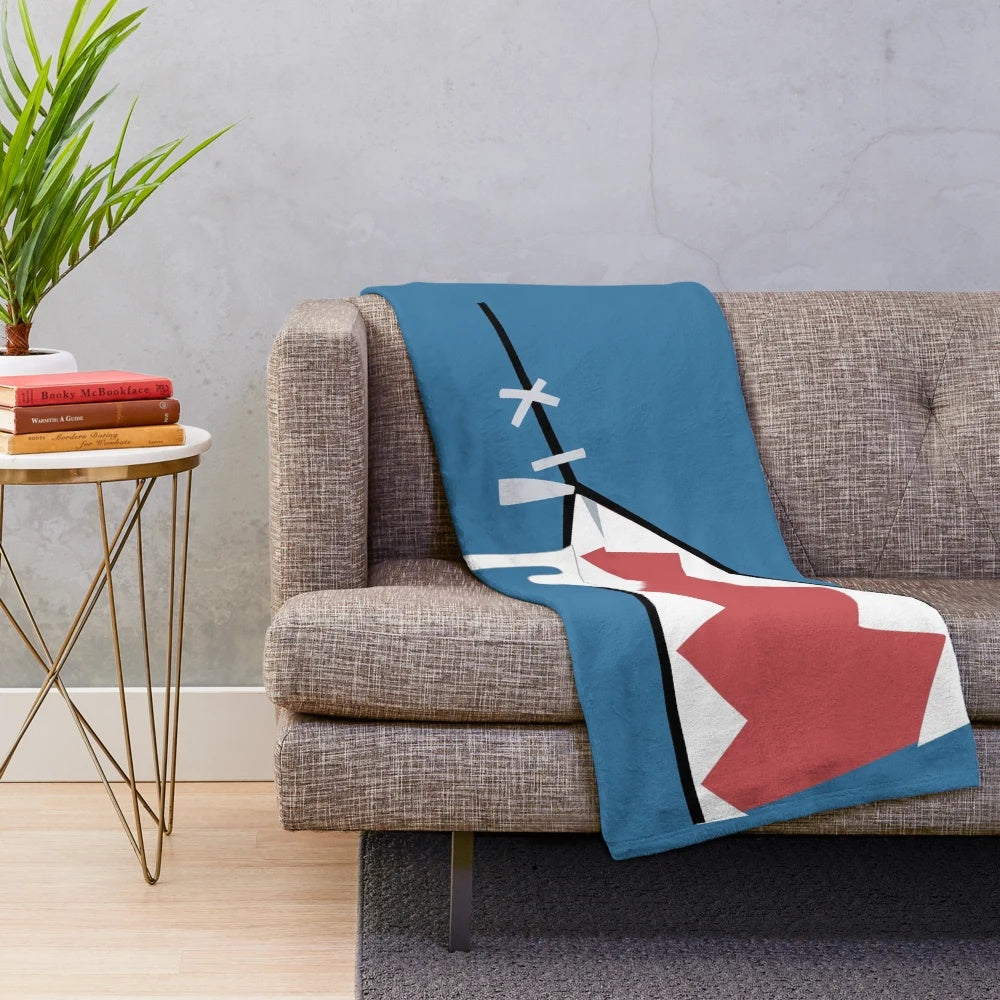 Gawr Gura inspired shark mouth plush blanket
