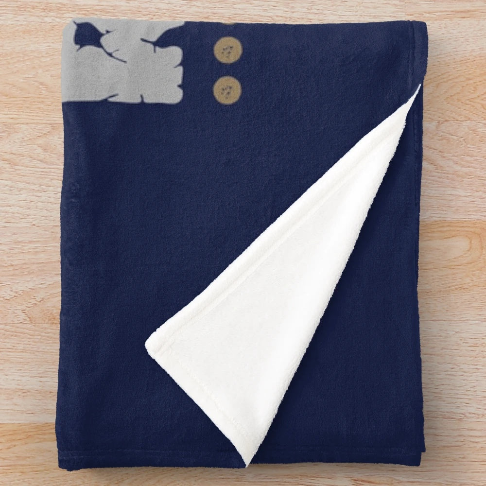 Cute geology-themed plush blanket with a funny "Sorry I'm Late, I Saw a Rock" pun