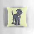 Cute and cuddly giant schnauzer plush pillow, perfect for dog owners and enthusiasts.