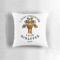 Cozy giraffe-themed throw pillow for giraffe lovers and animal enthusiasts