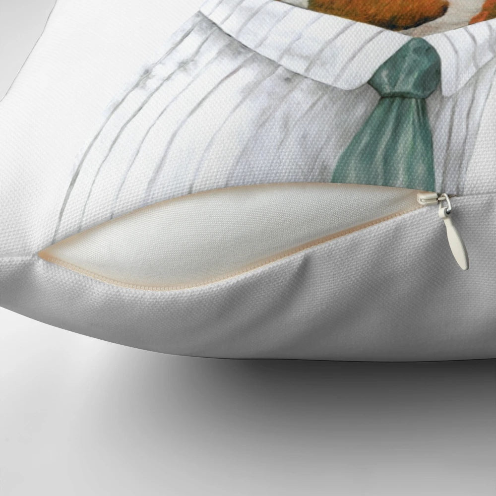 Soft and cuddly giraffe-shaped pillow for a safari-inspired nursery