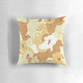 Soft and cuddly golden retriever-themed pillow, perfect for children's rooms and home decoration.