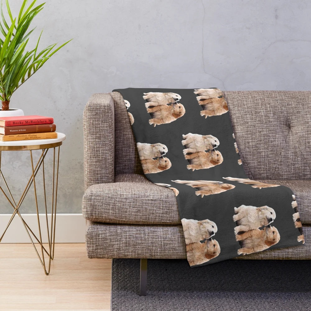 Golden Retriever Puppy Plush Blanket
