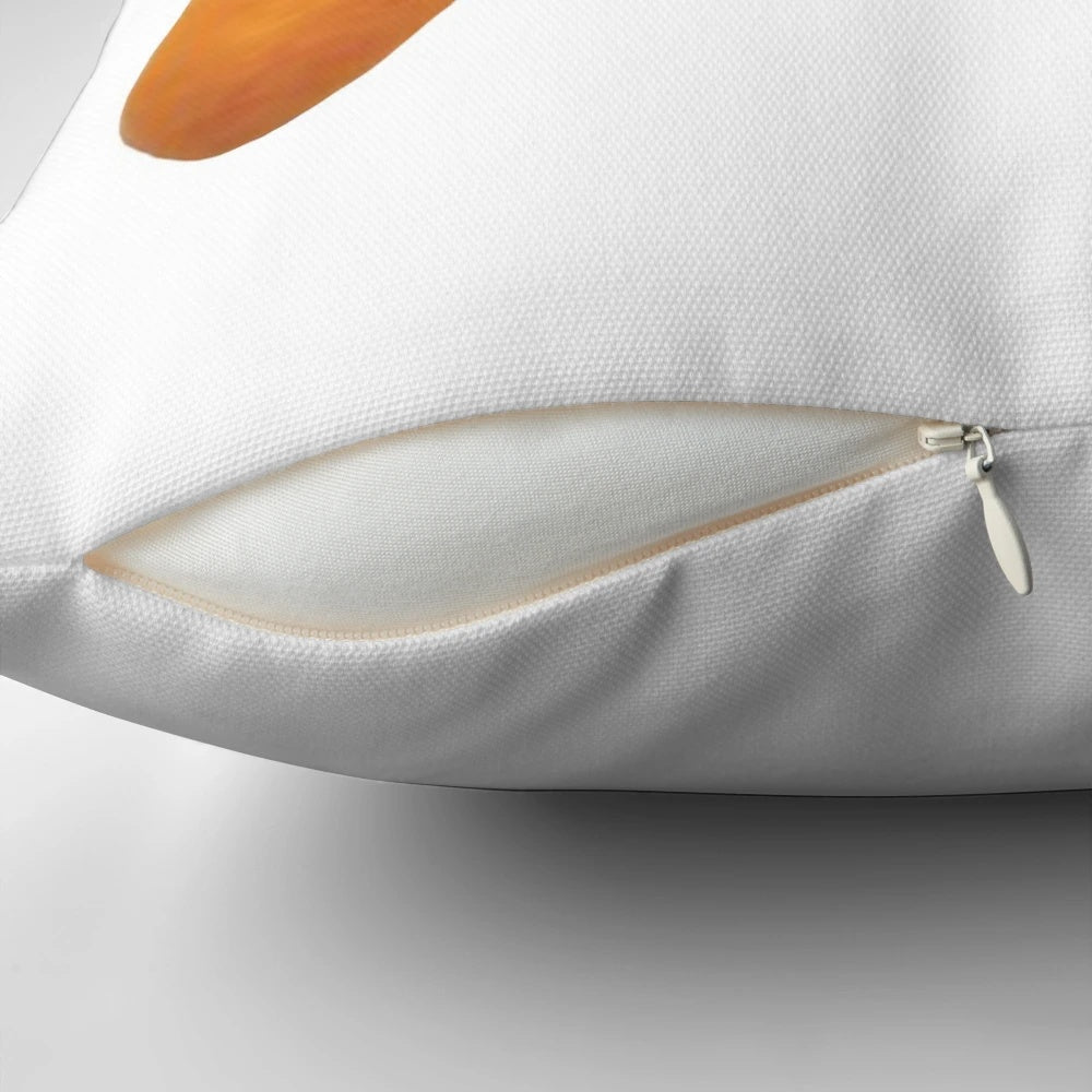 Soft, plush goldfish cracker pillow for cozy home decor