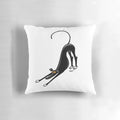 Colorful cartoon-style image of a greyhound or similar hound dog breed on a decorative pillow