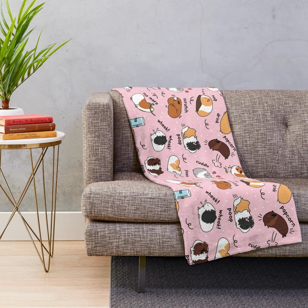 Cute guinea pig daily to-do list plush blanket