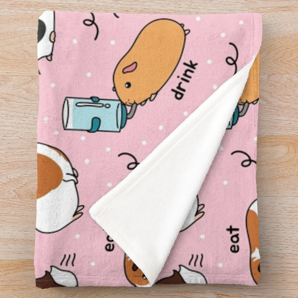 Cute guinea pig daily to-do list plush blanket