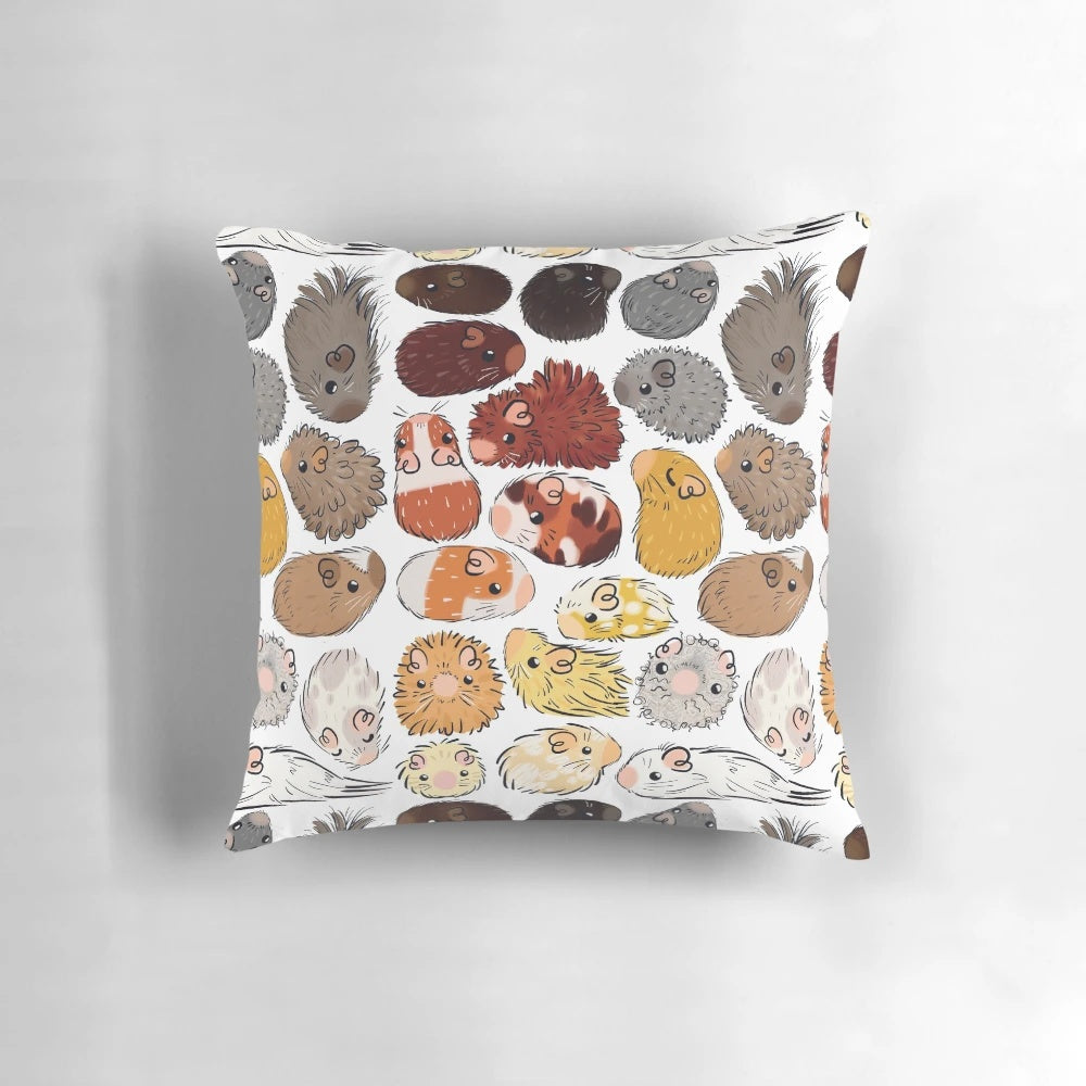 Soft, plush guinea pig gradient pattern throw pillow for cozy home decor