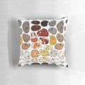 Soft, plush guinea pig gradient pattern throw pillow for cozy home decor