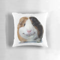 Soft, photographic guinea pig pillow with a smiling expression