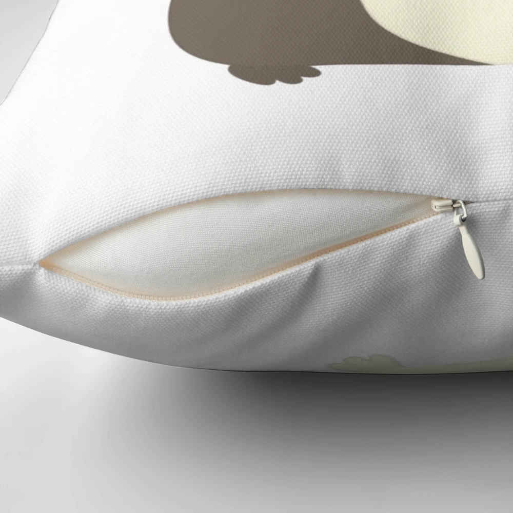 Plush guinea pig-themed decorative pillow
