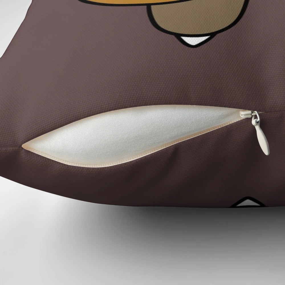 Soft, plush pillow featuring a cute sloth playing a guitar