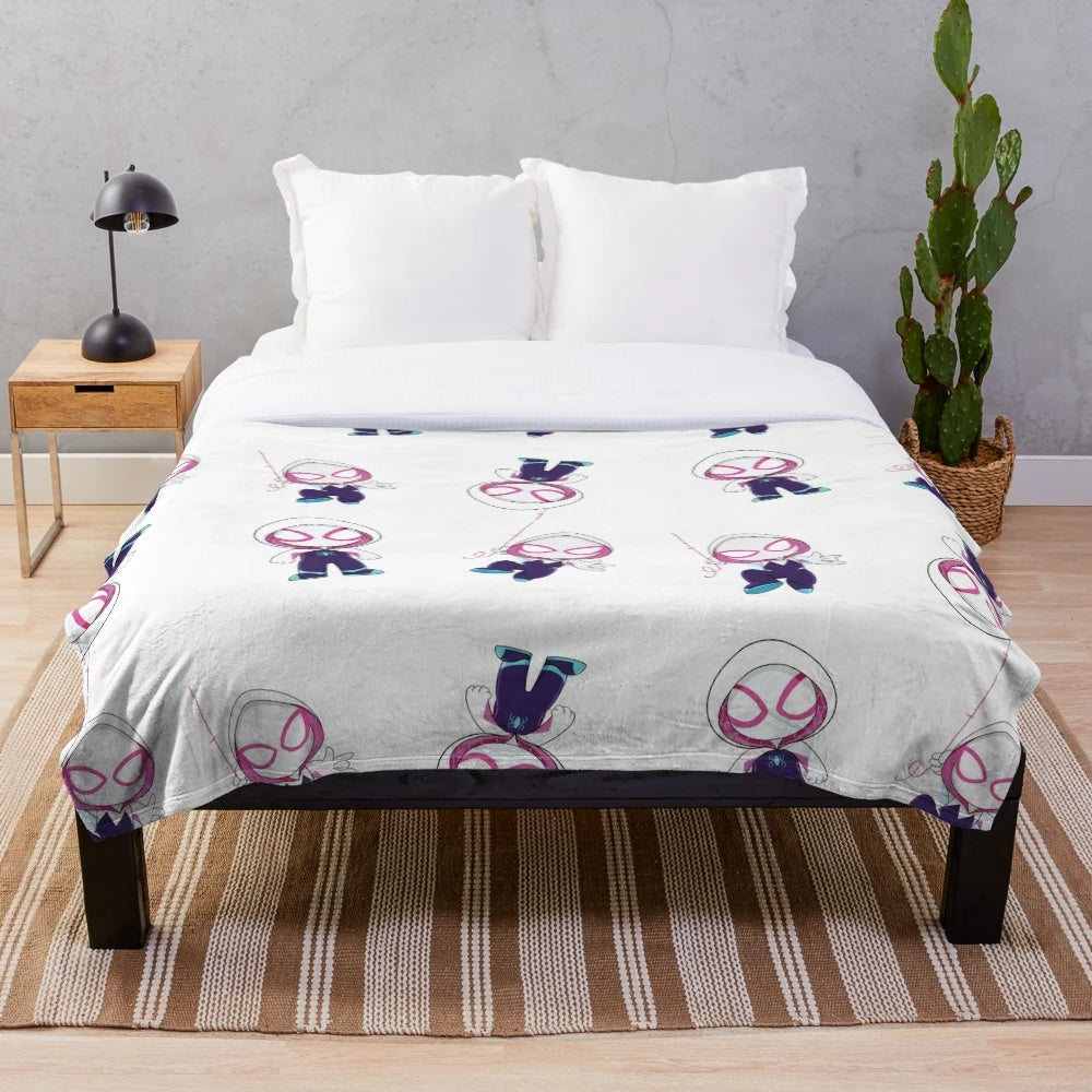 Gwen spider ghost cartoon plush baby blanket