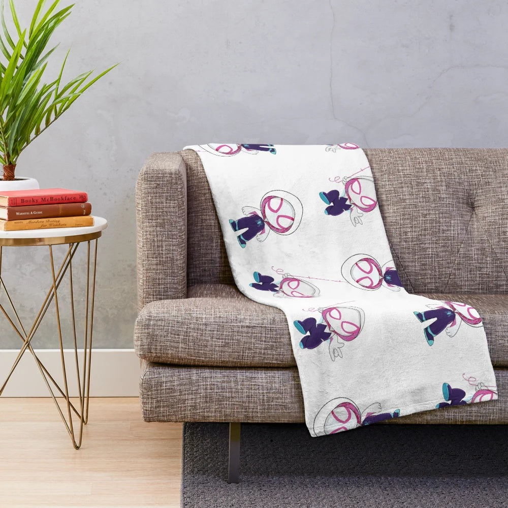 Gwen spider ghost cartoon plush baby blanket