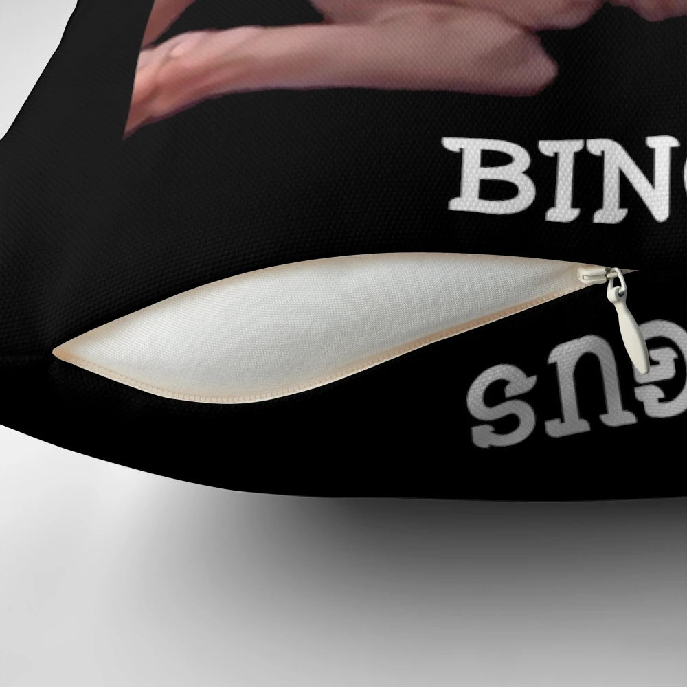 Soft and cuddly pillow featuring a smiling, hairless cat design