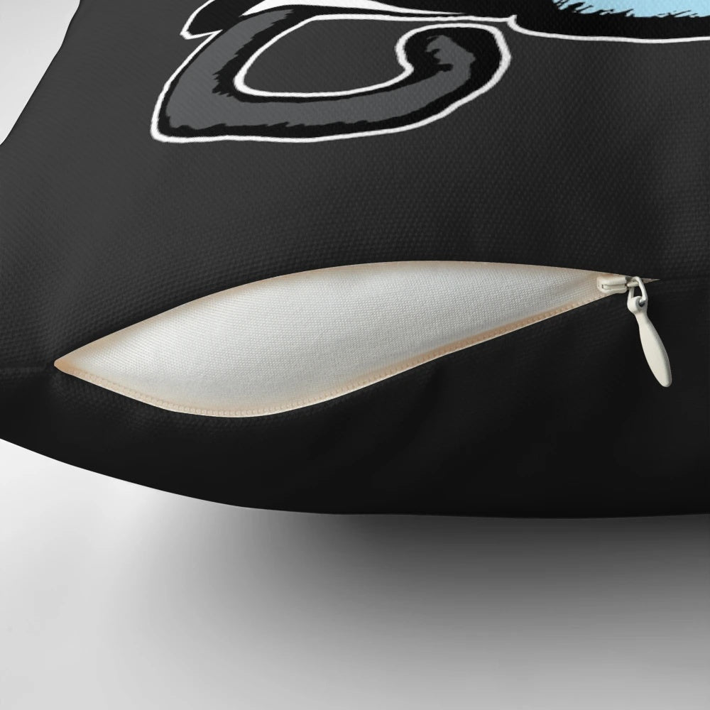 Cute Boo Ghost Cat Halloween Pillow