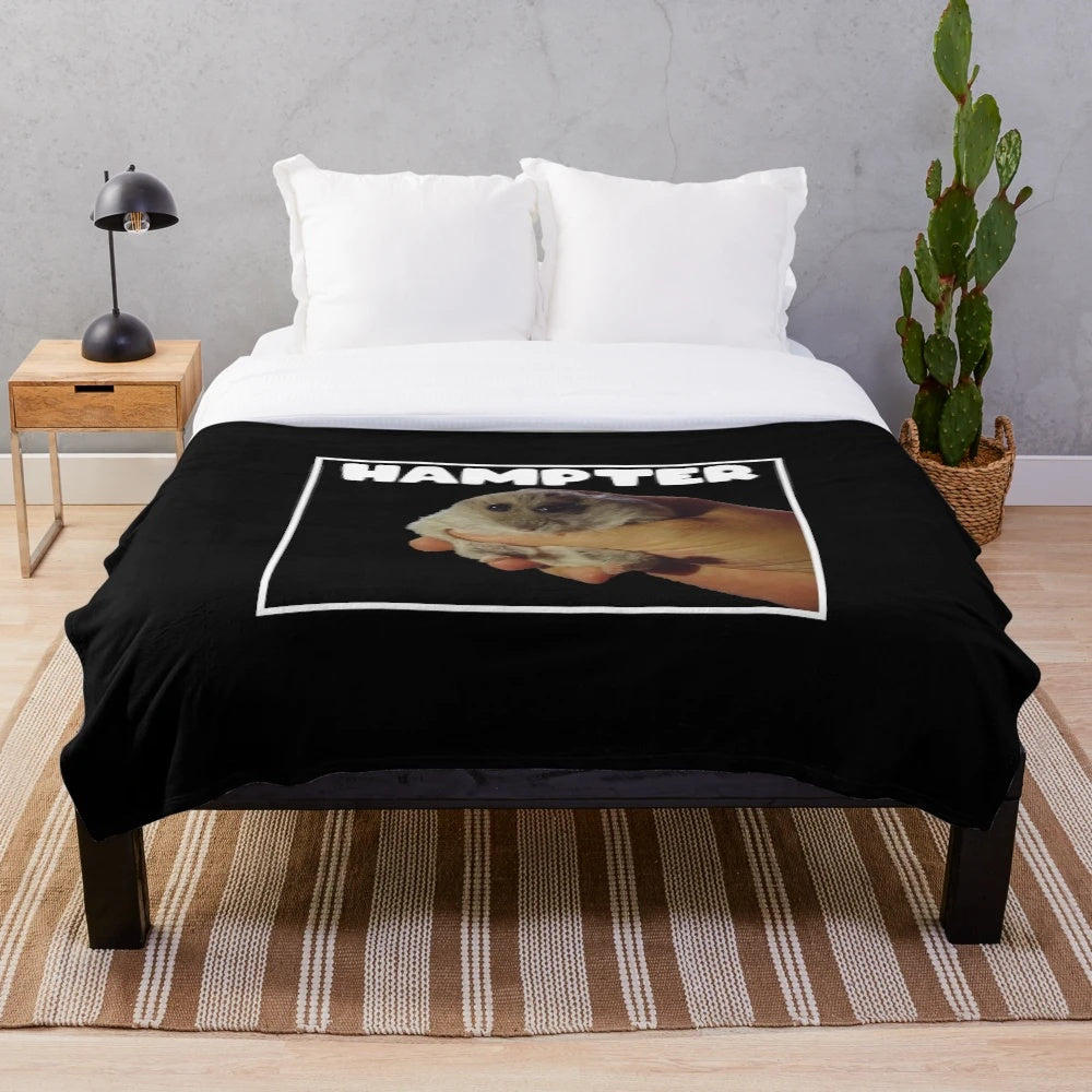 Hampter meme hamster plush blanket