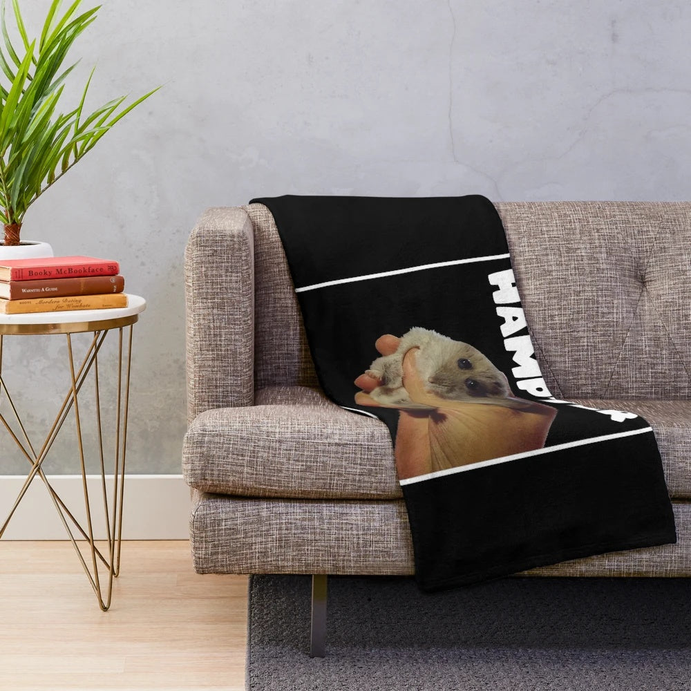 Hampter meme hamster plush blanket
