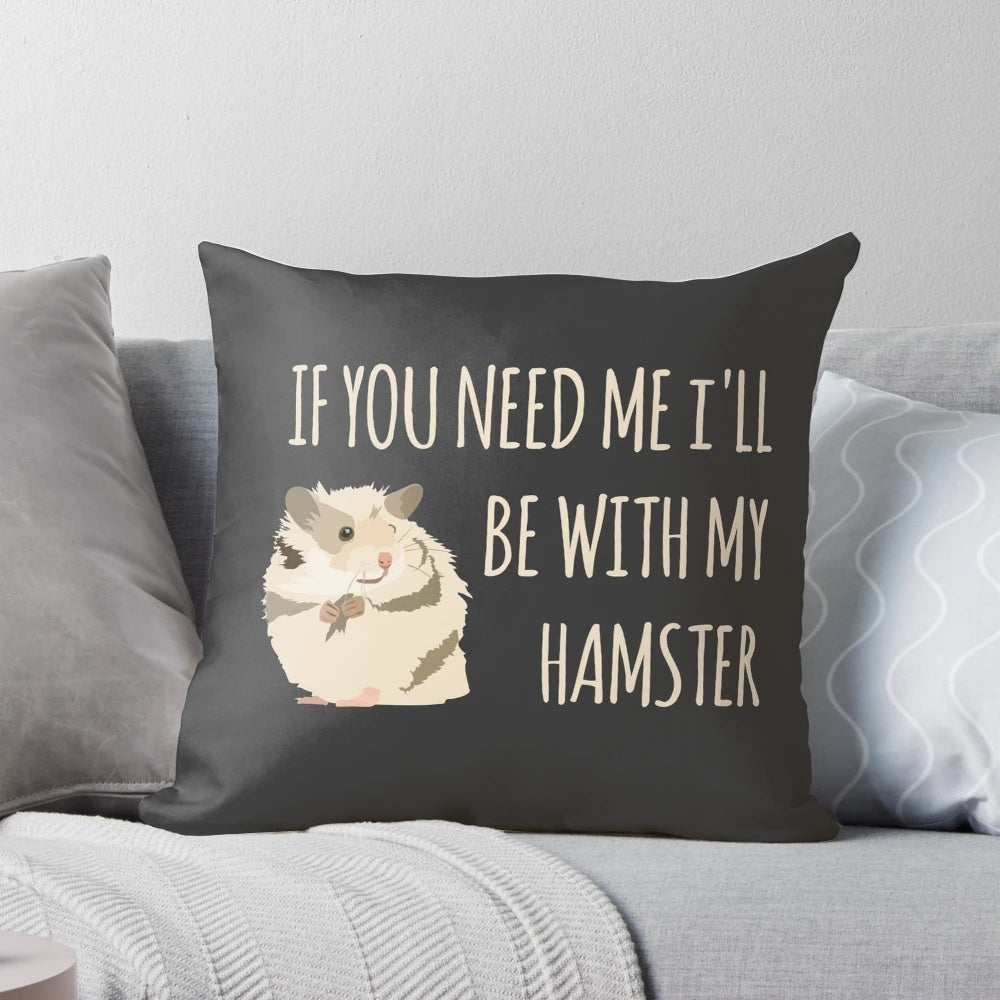 Soft, cuddly hamster-shaped pillow with a sweet, cartoon-like design