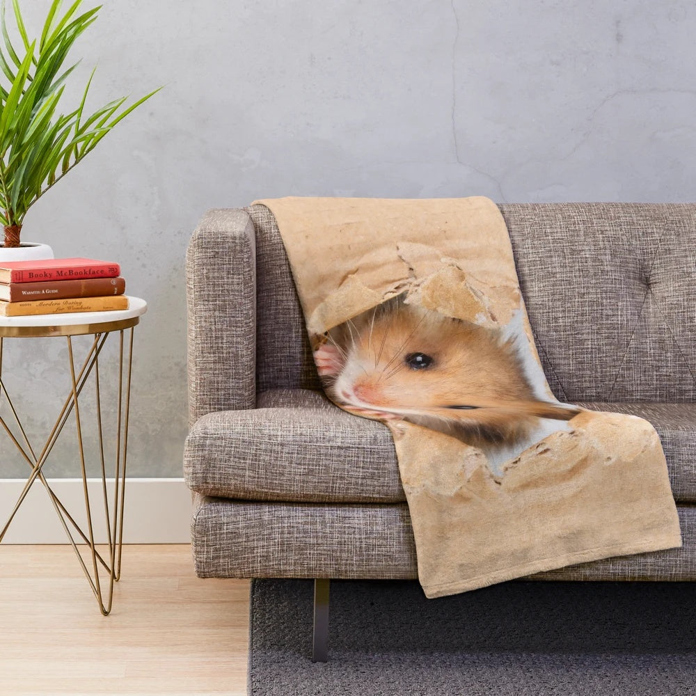 Soft and Cozy Hamster Plush Blanket