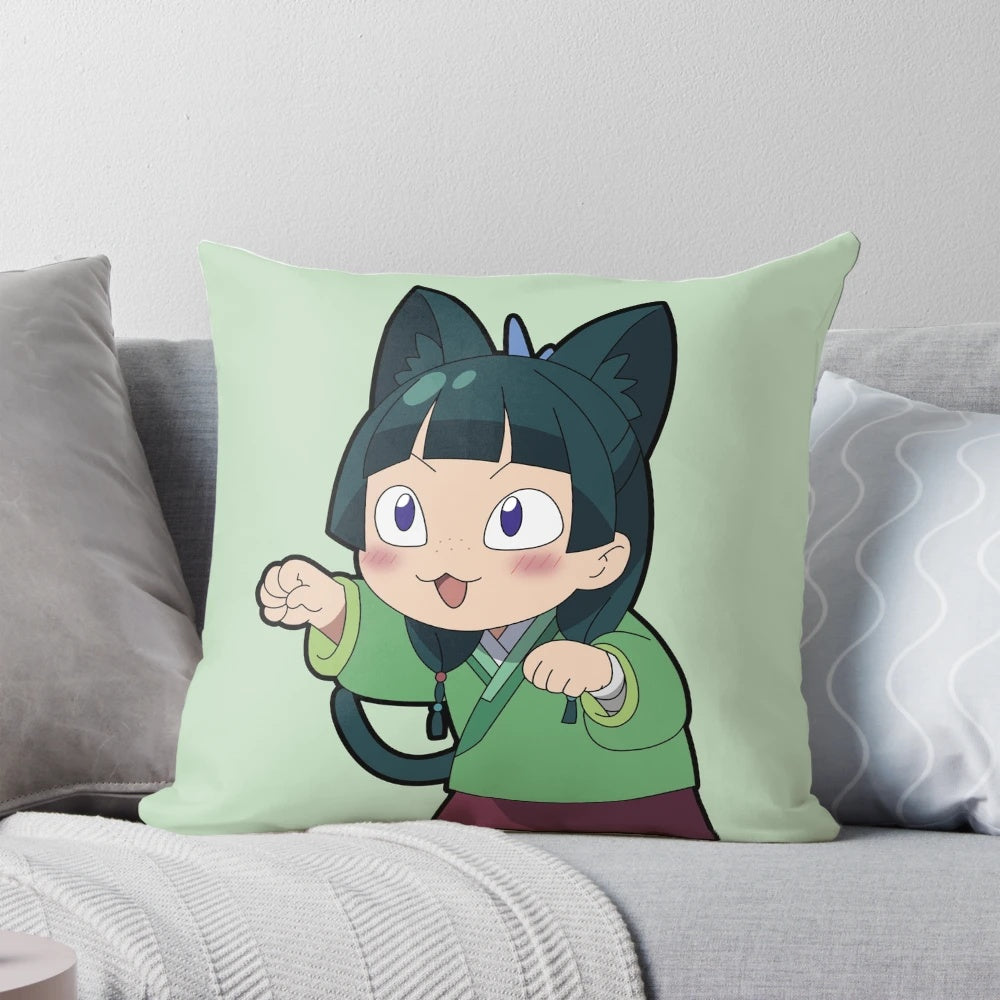 Soft and cuddly Happy Cat Maomao pillow, perfect for decorating your home or as a gift for cat lovers.