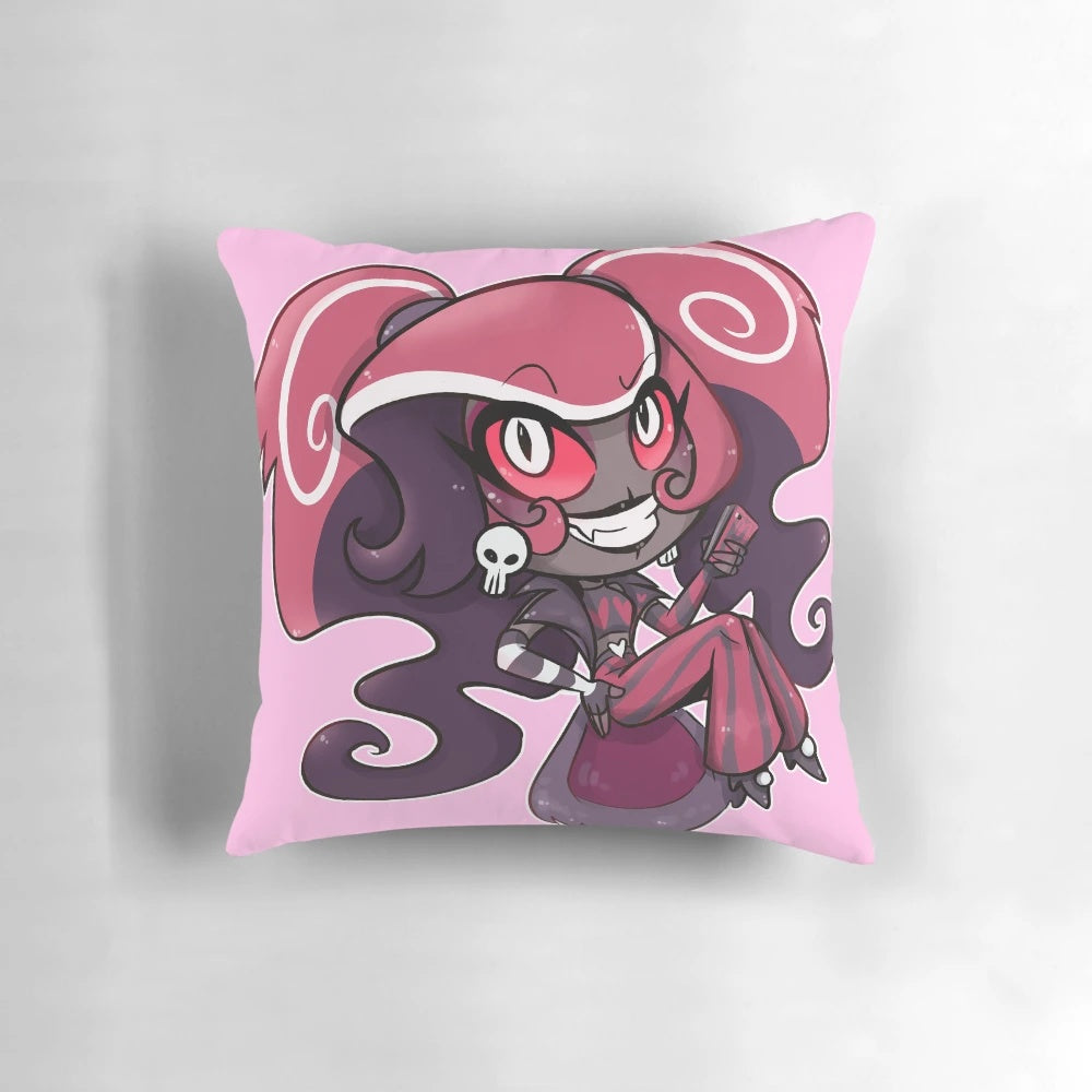 Soft, plush Hazbin Hotel Velvet chibi character pillow