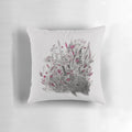 Soft and plush hedgehog-shaped pillow with detailed design and natural colors