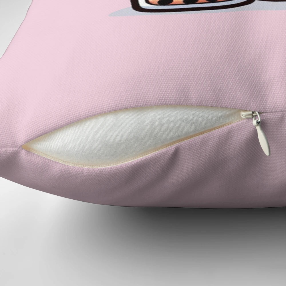 Soft, cuddly Hello Kitty plush pillow in a kawaii design with boba tea and flower accents