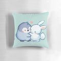 Soft, plush pillow featuring a pair of hugging animal characters in a cozy, cuddly design.