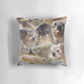 A soft, plush pillow featuring a cuddly hyrax rodent design.
