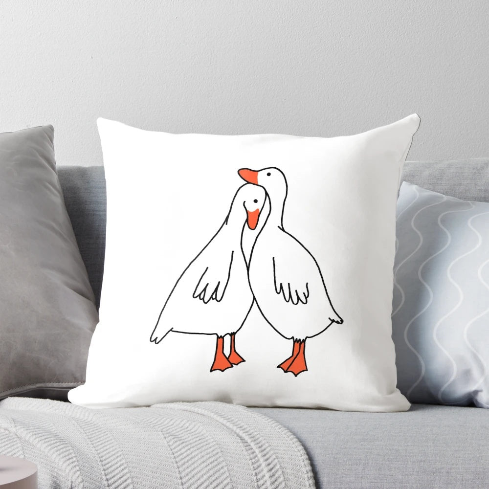 Decorative pillow featuring a cute duck design and the text "I Ducking Love You