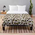 Jack Russell Themed Plush Blanket with Cute and Whimsical Cartoon Dog Pattern