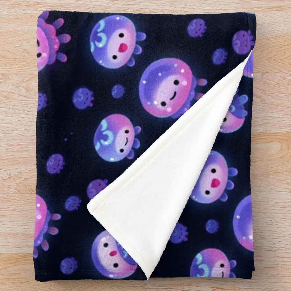 Cute and Cuddly Jellyfish Plush Blanket