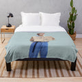 Soft and cuddly jun plush blanket with "help me" sign
