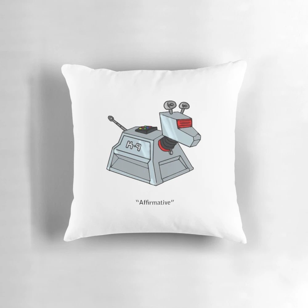 Soft, plush K-9 chibi pillow with cute anime-inspired dog design