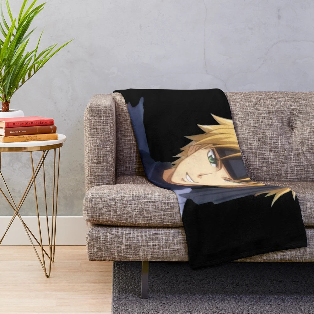 Soft and cozy plush blanket featuring the characters from the anime Kaicho wa Meido Sama