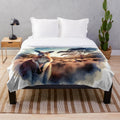 Kangaroo plush blanket with a cute, cuddly design