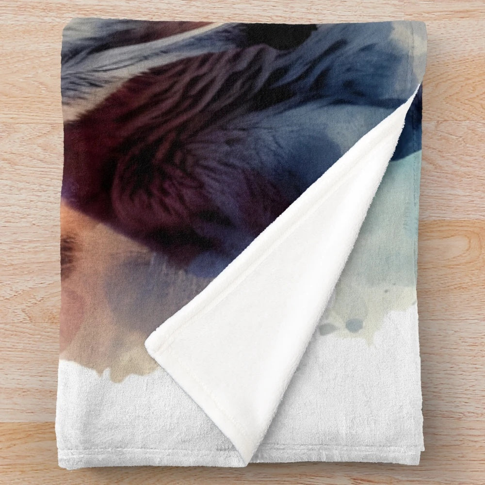 Kangaroo plush blanket with a cute, cuddly design