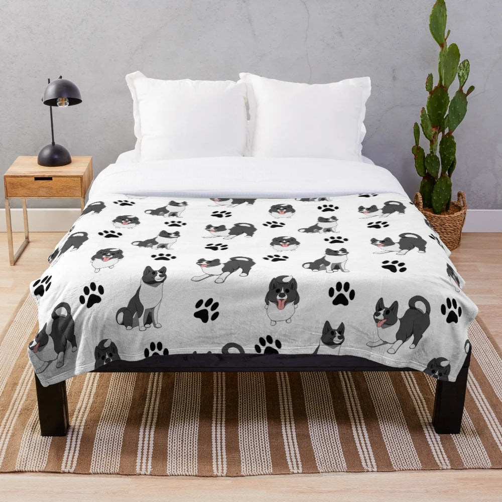 Karelian Bear Dog Chibi Plush Blanket