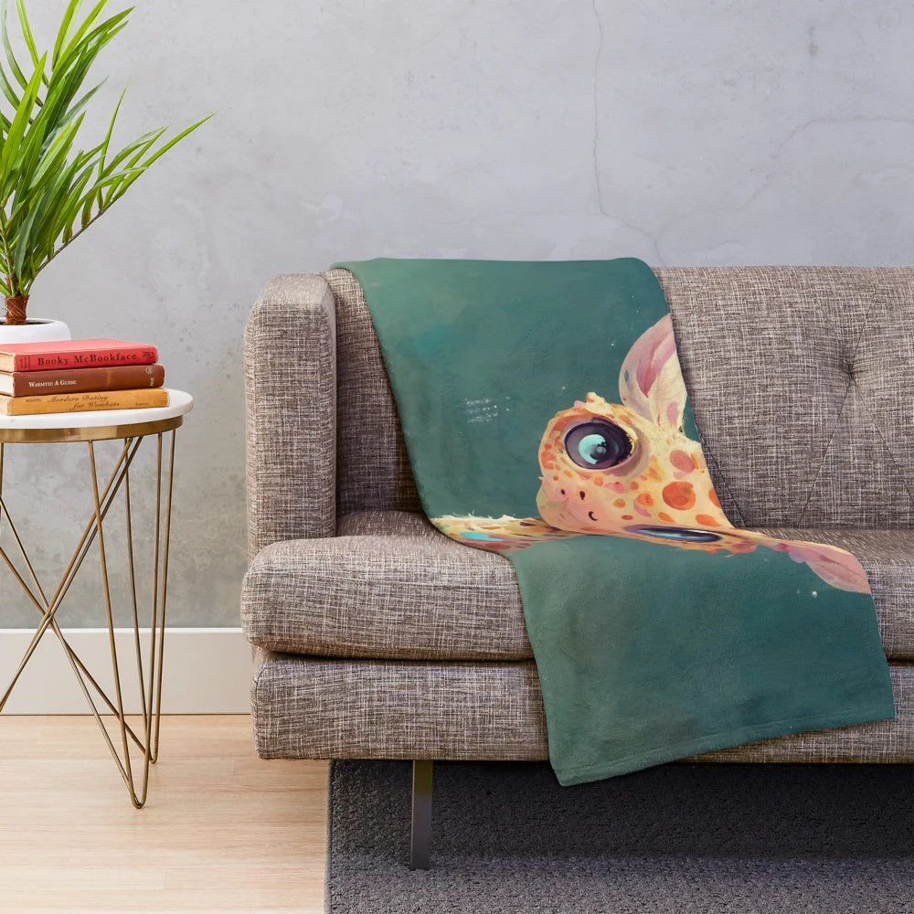 Cute kawaii giraffe plush blanket for animal lovers
