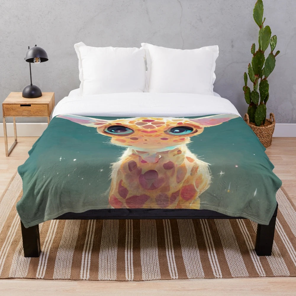 Cute kawaii giraffe plush blanket