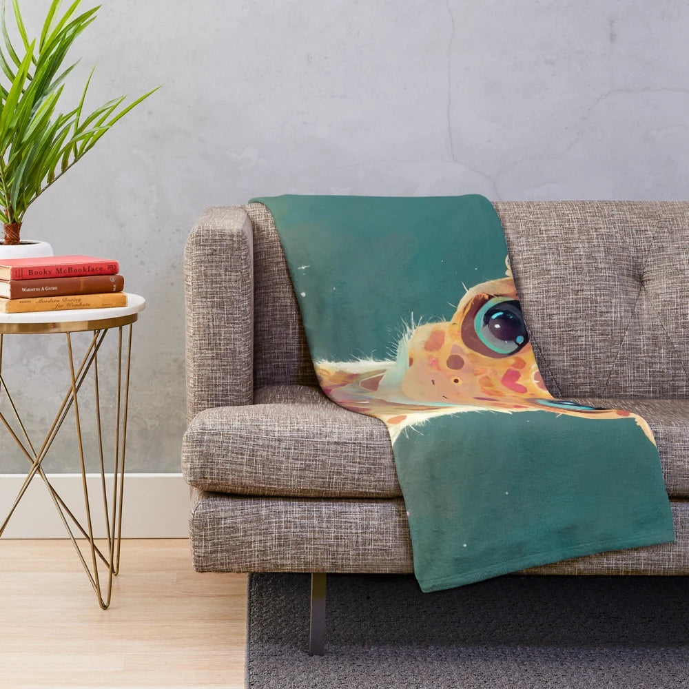 Cute kawaii giraffe plush blanket