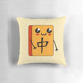 Kawaii Mahjong Tiles Pillow with Retro Chinese Game Symbols