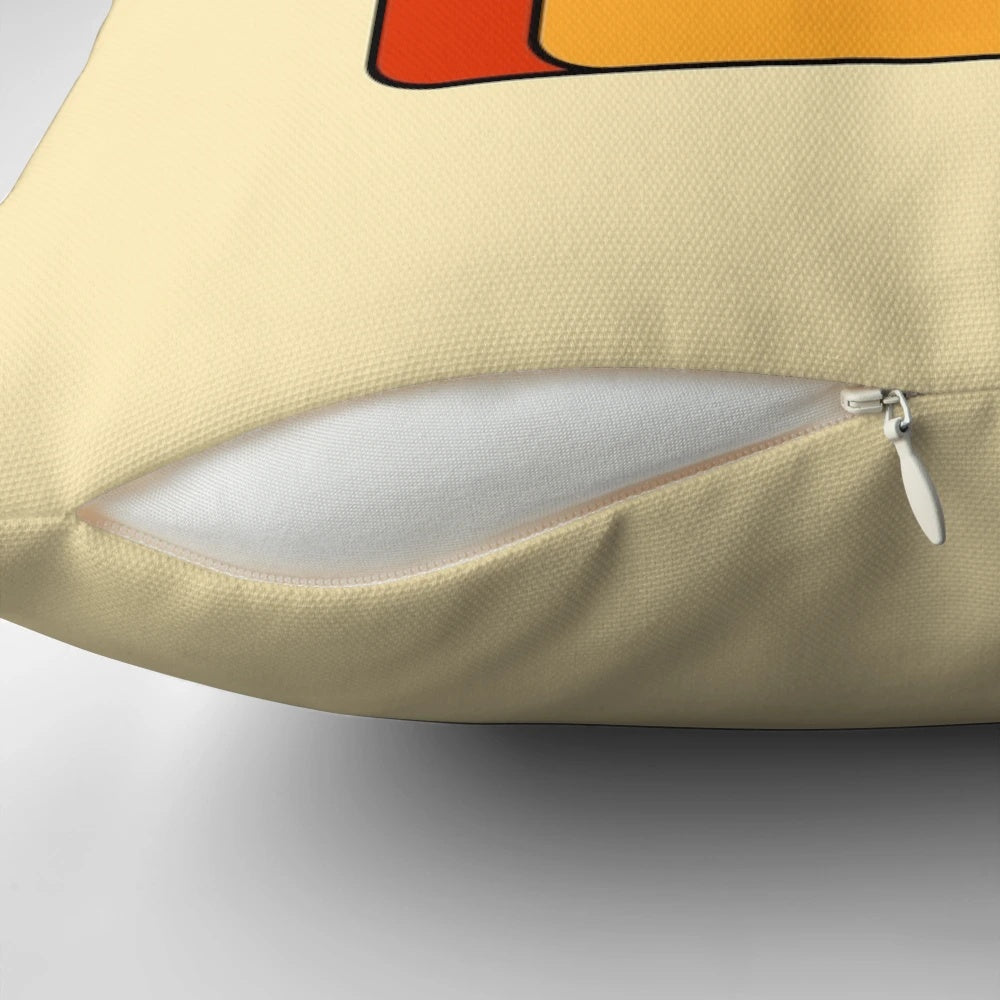Kawaii Mahjong Tiles Pillow with Retro Chinese Game Symbols