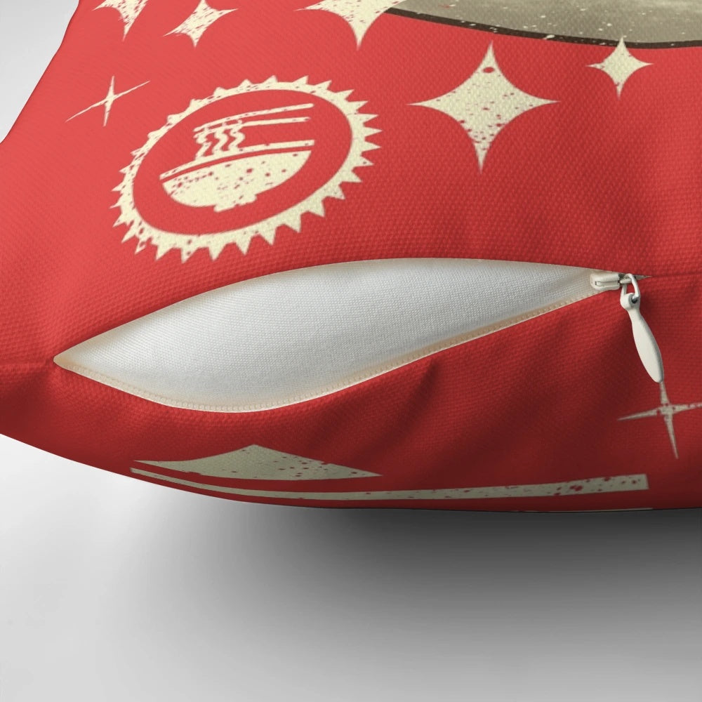 Kawaii ramen pillow, a delightfully soft and plush home decor accent featuring a whimsical ramen design.