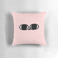 Soft, pink Ketnipz-inspired plush pillow with cartoon bean design